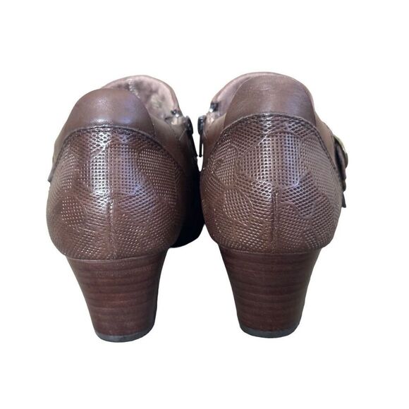 Earth Calgary Toronto Bark Brown Leather Ankle Boots Size 10M - Picture 4 of 9
